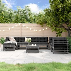 vidaXL Juego de muebles de jardín 8 piezas madera maciza de pino