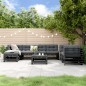 vidaXL Juego de muebles de jardín 8 piezas madera maciza de pino vidaXL Juego de muebles de jardín 8 piezas madera maciza de pino