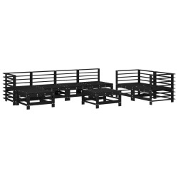 vidaXL Juego de muebles de jardín 8 piezas madera maciza de pino