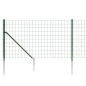 vidaXL Cerca de alambre con pinchos de anclaje verde 1,1x25 m