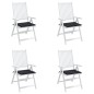 vidaXL Cojines de silla de jardín 4 uds tela a cuadros negro 50x50x3cm vidaXL Cojines de silla de jardín 4 uds tela a cuadros negro 50x50x3cm