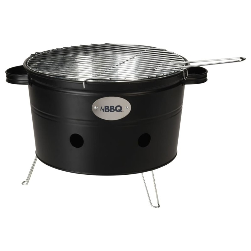 ProGarden Barbacoa de cubo con 2 asas negro mate 34,5 cm ProGarden Barbacoa de cubo con 2 asas negro mate 34,5 cm