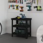 vidaXL Banco de trabajo de madera maciza de pino negro 78,5x50x80 cm vidaXL Banco de trabajo de madera maciza de pino negro 78,5x50x80 cm