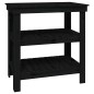 vidaXL Banco de trabajo de madera maciza de pino negro 78,5x50x80 cm vidaXL Banco de trabajo de madera maciza de pino negro 78,5x50x80 cm