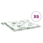 vidaXL Cojines de silla 6 uds tela estampado de hojas 40x40x3 cm vidaXL Cojines de silla 6 uds tela estampado de hojas 40x40x3 cm