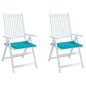 vidaXL Cojines para silla de jardín 2 uds tela turquesa 50x50x3 cm vidaXL Cojines para silla de jardín 2 uds tela turquesa 50x50x3 cm