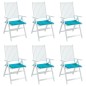 vidaXL Cojines para silla de jardín 6 uds tela turquesa 50x50x3 cm vidaXL Cojines para silla de jardín 6 uds tela turquesa 50x50x3 cm