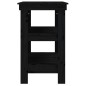 vidaXL Banco de trabajo de madera maciza de pino negro 78,5x50x80 cm vidaXL Banco de trabajo de madera maciza de pino negro 78,5x50x80 cm