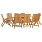 vidaXL Juego de comedor para jardín 9 piezas madera maciza de teca vidaXL Juego de comedor para jardín 9 piezas madera maciza de teca