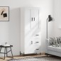 vidaXL Aparador alto madera contrachapada blanco brillo 69,5x34x180 cm vidaXL Aparador alto madera contrachapada blanco brillo 69,5x34x180 cm