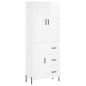 vidaXL Aparador alto madera contrachapada blanco brillo 69,5x34x180 cm vidaXL Aparador alto madera contrachapada blanco brillo 69,5x34x180 cm
