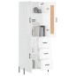 vidaXL Aparador alto madera contrachapada blanco brillo 69,5x34x180 cm vidaXL Aparador alto madera contrachapada blanco brillo 69,5x34x180 cm