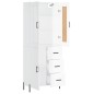vidaXL Aparador alto madera contrachapada blanco brillo 69,5x34x180 cm vidaXL Aparador alto madera contrachapada blanco brillo 69,5x34x180 cm