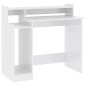 vidaXL Escritorio LED madera contrachapada blanco brillo 97x45x90 cm vidaXL Escritorio LED madera contrachapada blanco brillo 97x45x90 cm