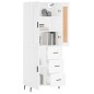 vidaXL Aparador alto madera contrachapada blanco 69,5x34x180 cm vidaXL Aparador alto madera contrachapada blanco 69,5x34x180 cm