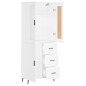 vidaXL Aparador alto madera contrachapada blanco 69,5x34x180 cm vidaXL Aparador alto madera contrachapada blanco 69,5x34x180 cm
