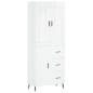 vidaXL Aparador alto madera contrachapada blanco brillo 69,5x34x180 cm vidaXL Aparador alto madera contrachapada blanco brillo 69,5x34x180 cm