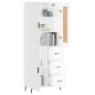 vidaXL Aparador alto madera contrachapada blanco brillo 69,5x34x180 cm vidaXL Aparador alto madera contrachapada blanco brillo 69,5x34x180 cm