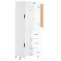 vidaXL Aparador alto madera contrachapada blanco brillo 69,5x34x180 cm vidaXL Aparador alto madera contrachapada blanco brillo 69,5x34x180 cm