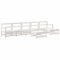 vidaXL Juego de muebles de jardín 7 pzas madera maciza de pino blanco 