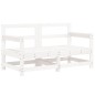 vidaXL Juego de muebles de jardín 7 pzas madera maciza de pino blanco 