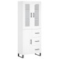 vidaXL Aparador alto madera contrachapada blanco 69,5x34x180 cm vidaXL Aparador alto madera contrachapada blanco 69,5x34x180 cm