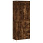vidaXL Aparador alto madera contrachapada roble ahumado 69,5x34x180 cm vidaXL Aparador alto madera contrachapada roble ahumado 69,5x34x180 cm
