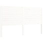 vidaXL Estructura de cama matrimonio con cabecero madera maciza blanco vidaXL Estructura de cama matrimonio con cabecero madera maciza blanco