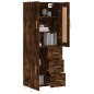 vidaXL Aparador alto madera contrachapada roble ahumado 69,5x34x180 cm vidaXL Aparador alto madera contrachapada roble ahumado 69,5x34x180 cm