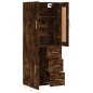 vidaXL Aparador alto madera contrachapada roble ahumado 69,5x34x180 cm vidaXL Aparador alto madera contrachapada roble ahumado 69,5x34x180 cm