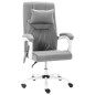 vidaXL Silla de oficina de masaje de tela gris vidaXL Silla de oficina de masaje de tela gris