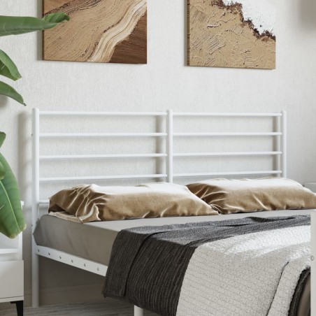 vidaXL Cabecero de metal blanco 160 cm