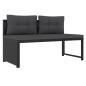 vidaXL Set de muebles de jardín 4 piezas ratán sintético negro