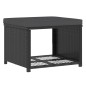 vidaXL Set de muebles de jardín 4 piezas ratán sintético negro