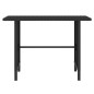 vidaXL Set de muebles de jardín 4 piezas ratán sintético negro