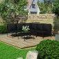 vidaXL Juego de muebles de jardín 6 piezas con cojines PVC negro vidaXL Juego de muebles de jardín 6 piezas con cojines PVC negro
