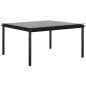 vidaXL Juego de muebles de jardín 6 piezas con cojines PVC negro vidaXL Juego de muebles de jardín 6 piezas con cojines PVC negro