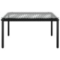 vidaXL Juego de muebles de jardín 6 piezas con cojines PVC negro vidaXL Juego de muebles de jardín 6 piezas con cojines PVC negro