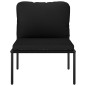 vidaXL Juego de muebles de jardín 6 piezas con cojines PVC negro vidaXL Juego de muebles de jardín 6 piezas con cojines PVC negro