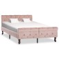 vidaXL Estructura de cama de terciopelo rosa 120x200 cm vidaXL Estructura de cama de terciopelo rosa 120x200 cm