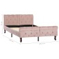 vidaXL Estructura de cama de terciopelo rosa 120x200 cm vidaXL Estructura de cama de terciopelo rosa 120x200 cm