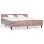 vidaXL Estructura de cama de terciopelo rosa 200x200 cm vidaXL Estructura de cama de terciopelo rosa 200x200 cm
