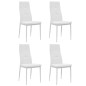 vidaXL Sillas de comedor 4 unidades cuero sintético blanco vidaXL Sillas de comedor 4 unidades cuero sintético blanco