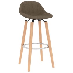 vidaXL Taburetes de cocina 2 unidades tela marrón