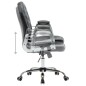 vidaXL Silla de oficina giratoria de cuero sintético negro vidaXL Silla de oficina giratoria de cuero sintético negro