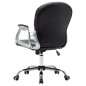 vidaXL Silla de oficina giratoria de cuero sintético negro vidaXL Silla de oficina giratoria de cuero sintético negro