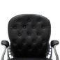 vidaXL Silla de oficina giratoria de cuero sintético negro vidaXL Silla de oficina giratoria de cuero sintético negro