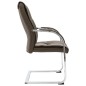 vidaXL Silla de oficina voladiza de tela gris taupe vidaXL Silla de oficina voladiza de tela gris taupe
