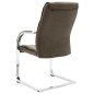 vidaXL Silla de oficina voladiza de tela gris taupe vidaXL Silla de oficina voladiza de tela gris taupe