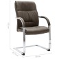 vidaXL Silla de oficina voladiza de tela gris taupe vidaXL Silla de oficina voladiza de tela gris taupe